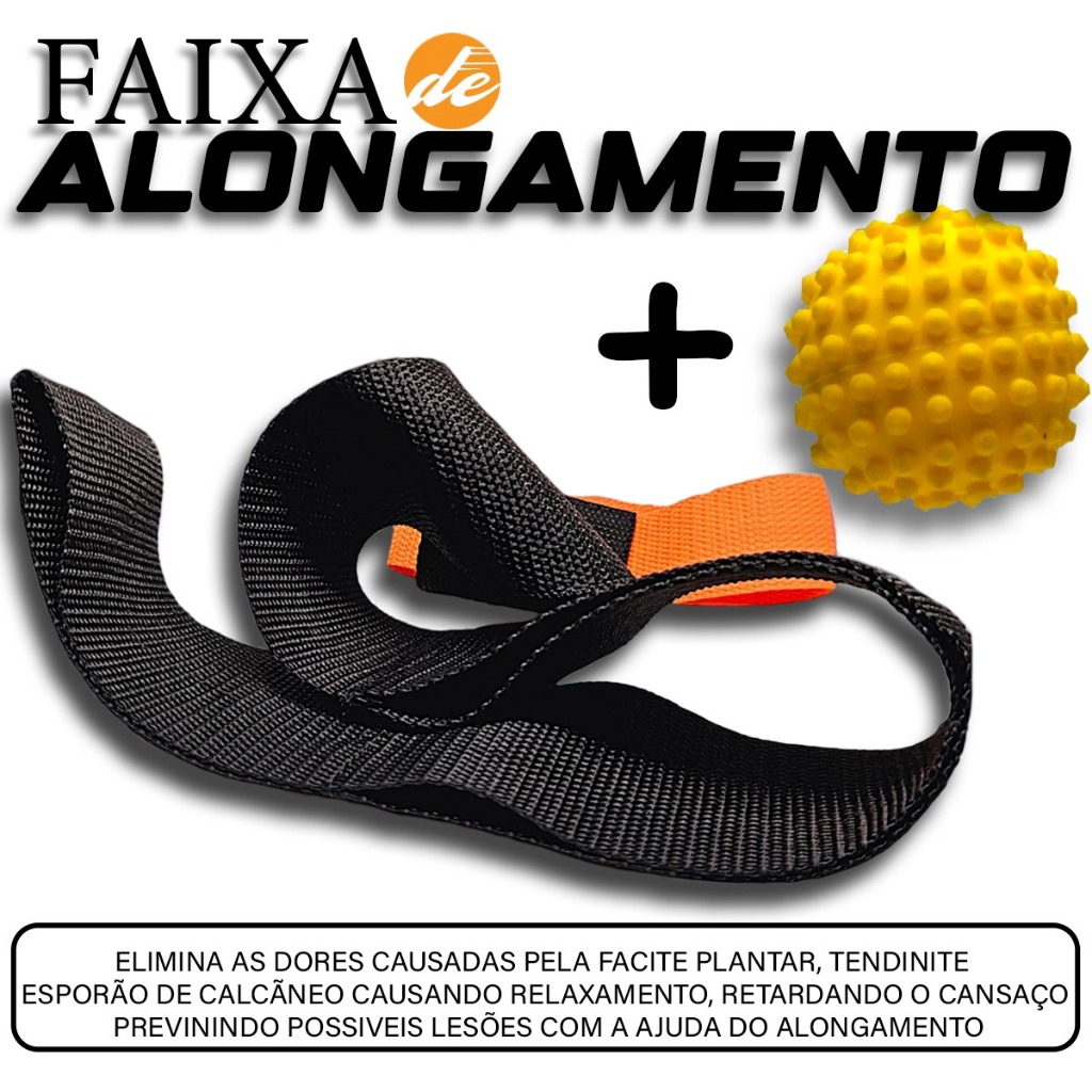 Kit Bolinha + Faixa De Alongamento Para Yoga Pilates Funcional Fisioterapia Academia Fortalecimento