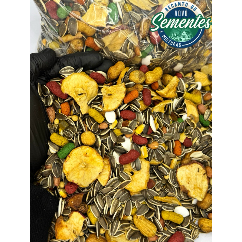 10KG Mistura SUPER PREMIUM Papagaio Frutas Ração Especial Arara maritaca Completa