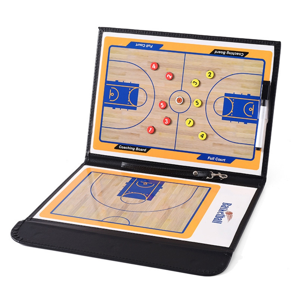 Prancheta Tatica Magnetica Basquete Treinador  Tecnico Quadra Couro Basketball Basquetebol Basket