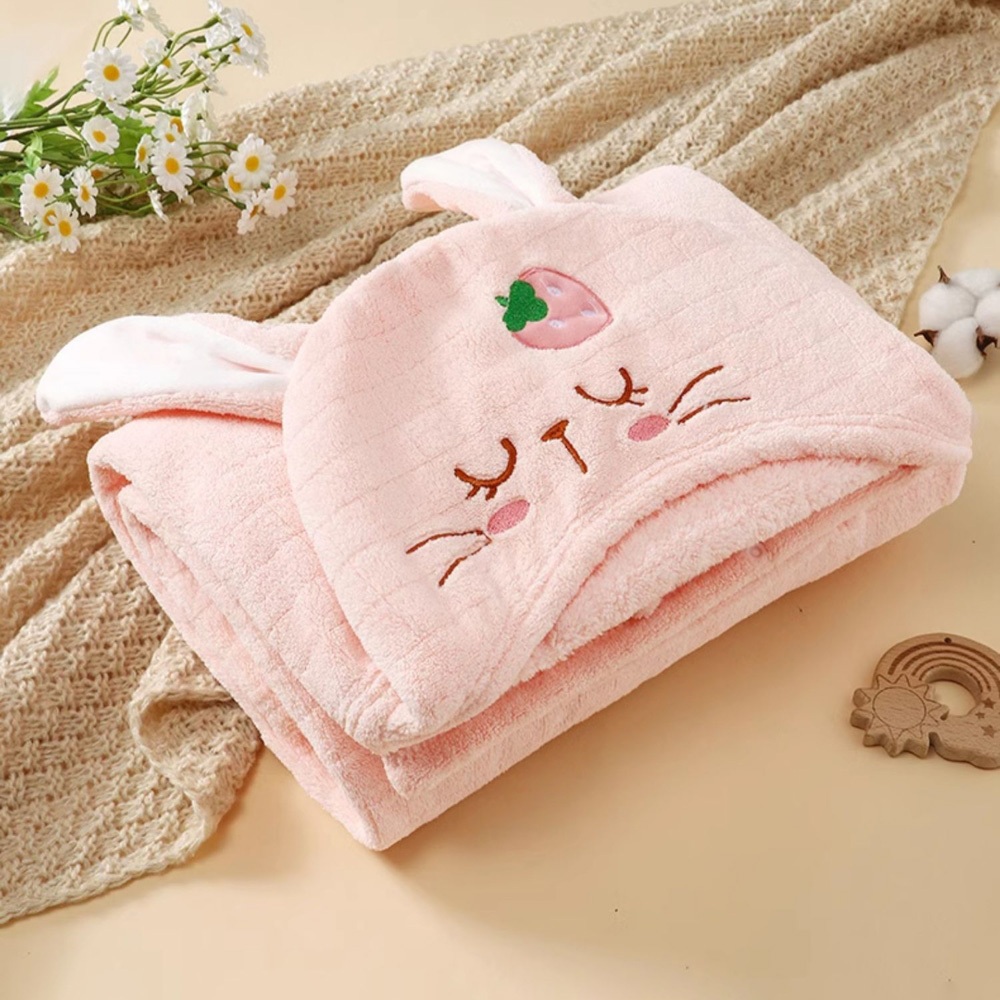 💓Toalha de Banho  Bebê Com Felpuda Capuz Infantil Recém Nascido com Orelhinha Menino e Menina 138*68cm  FTB0632