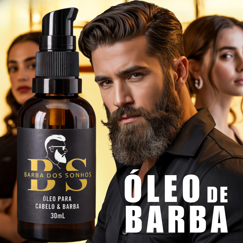 Óleo Para Barba Macia Perfumada Hidratação Aroma Envolvente Estilo de Presença