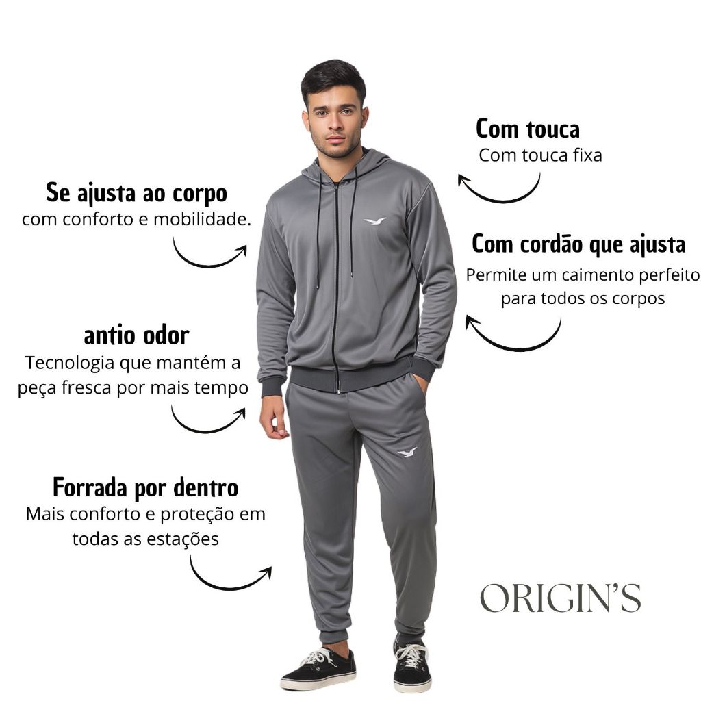 Conjunto Agasalho Masculino Para Presente Moda Fitness