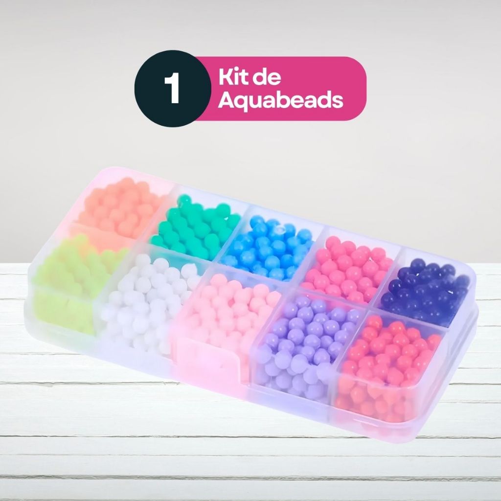 Aquabeads Miçangas C/ Gabarito E Spray Para Crianças