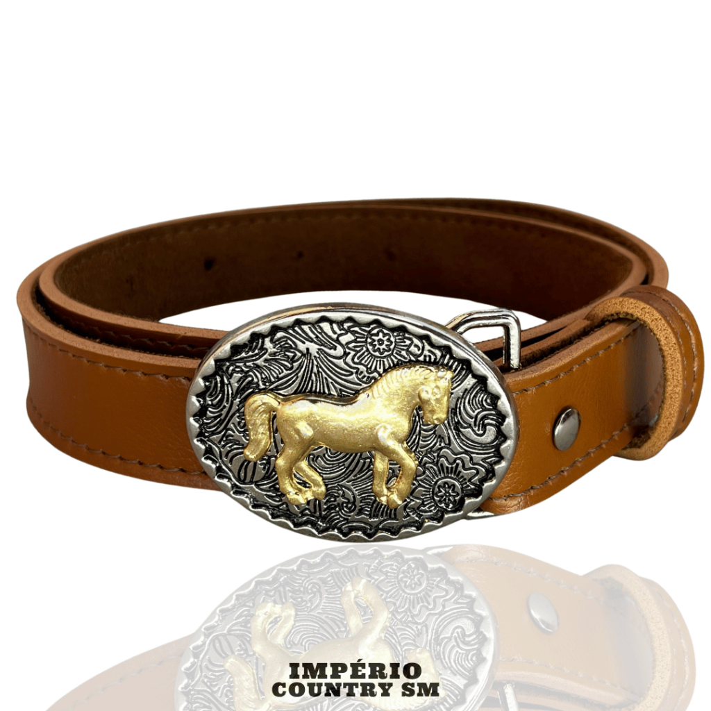 Cinto Country Infantil Unissex Caramelo Rodeio Peão Cowgirl infantil Lindo