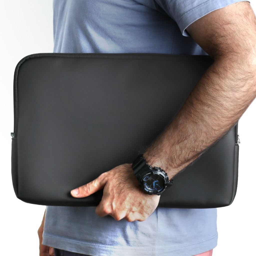 Capa Case Macbook Couro Pasta Chromebook 11/14/15/17 Bolsa Ultrabook Resistente Notebook