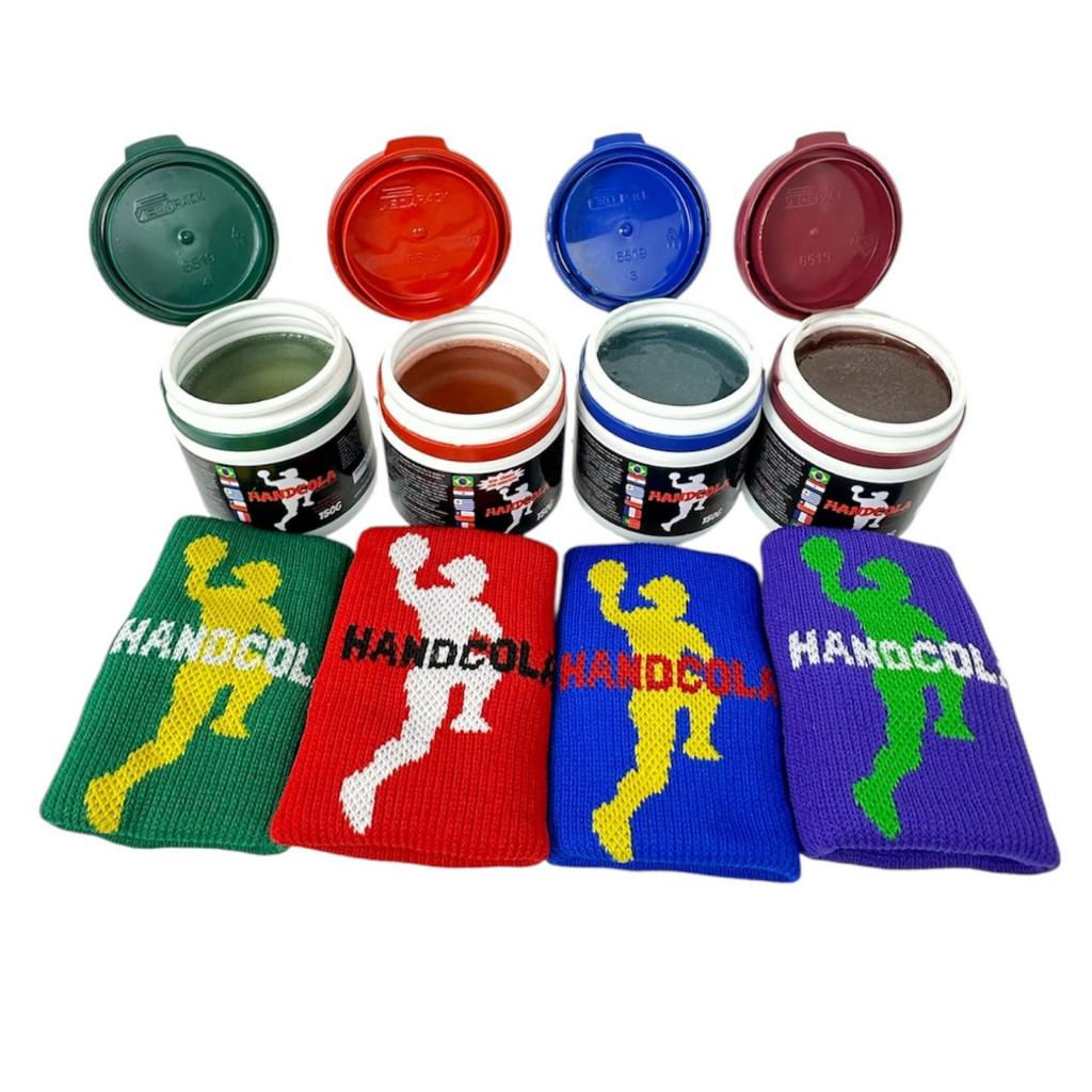 Cola 150g + Munhequeira de 8cm unidade combo handebol Handcola