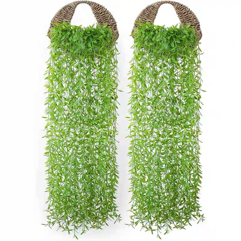 KIT 12 Ramagem de Folhas Artificial para Pendurar Decoração Plantas e Flores 110CM