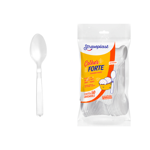 COLHER EXTRA FORTE C/ 500 UN. STRAWPLAST CAIXA FECHADA
