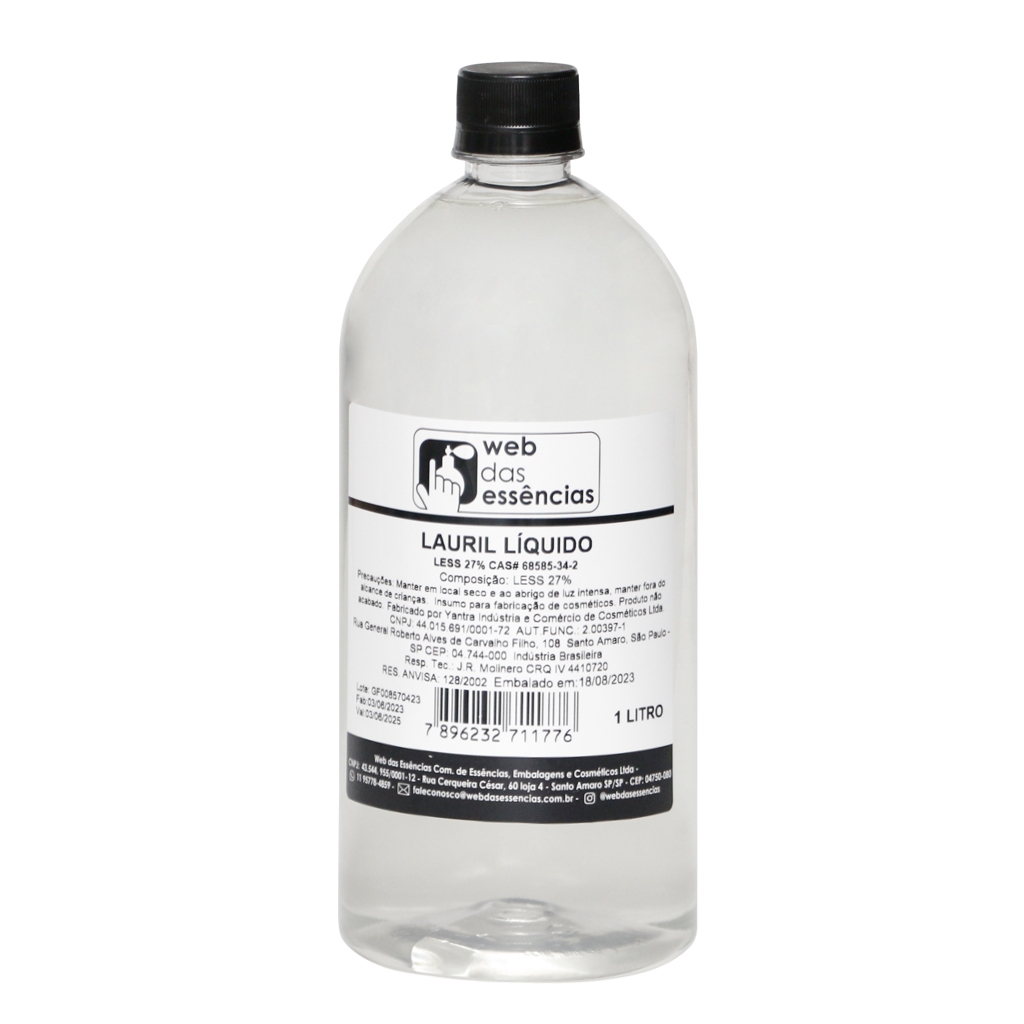 Lauril 27% Liquido para uso em cosméticos ( 1 litro e 500ml ) -