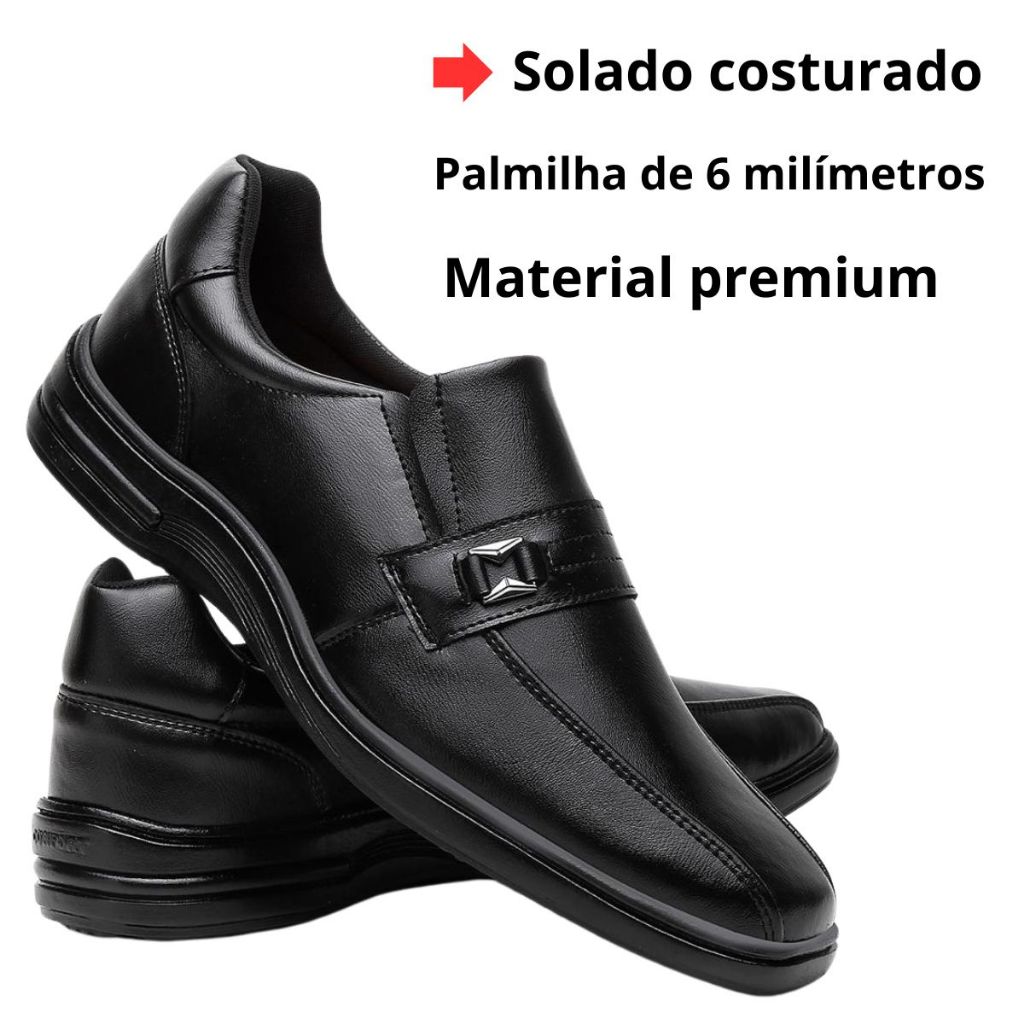 Sapato Social Masculino Eco Conforto Duplo Direto da Fabrica SchuhStore