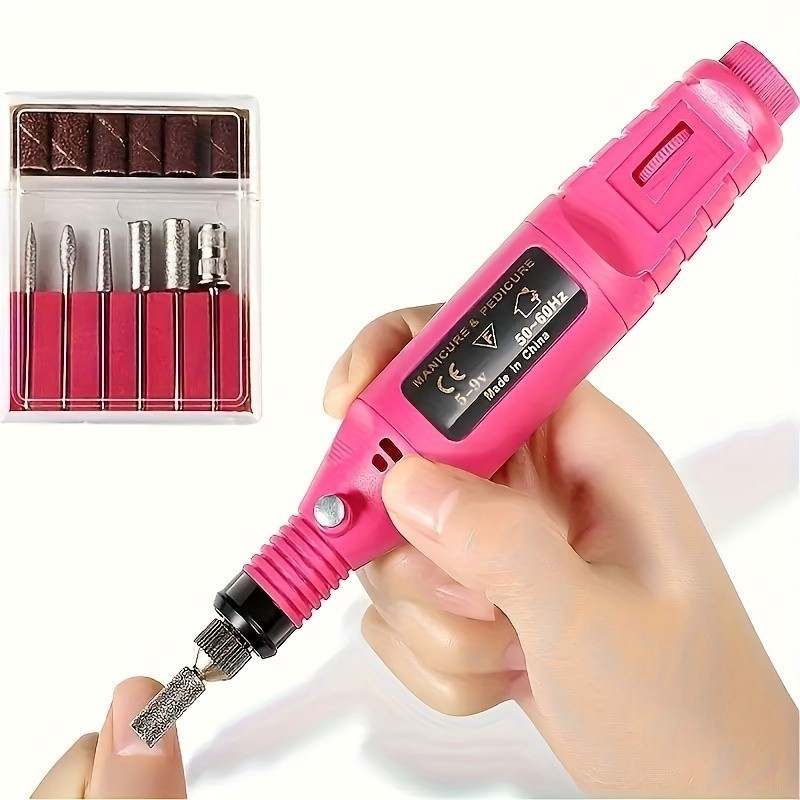 Lixadeira de Unhas Elétrica com Broca e Motor Bivolt para Manicure e Pedicure