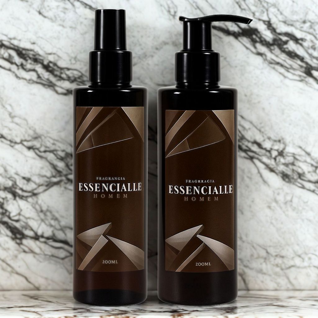 Kit Para Homens Cheirosos Essenciale - Body Splash + Creme Hidratante Corporal 200ml