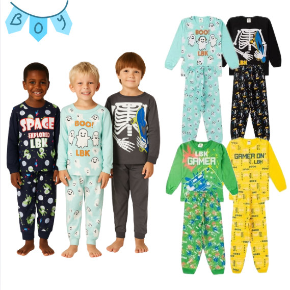 Pijama Infantil Menino Inverno - Kit Pijama Infantil Inverno