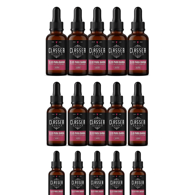 Kit 12x Óleo Para Barba 30ml Classe A  Possui Hidratantes e Fortalece Os Fios Profissional