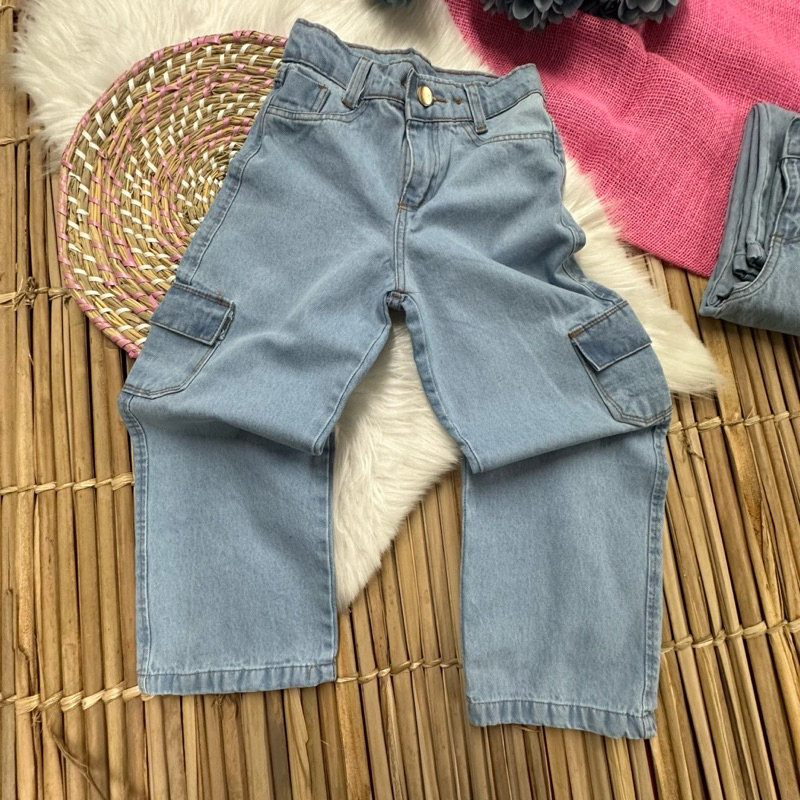 CALÇA INFANTIL MENINAS WIDE LEG CARGO BRUNA