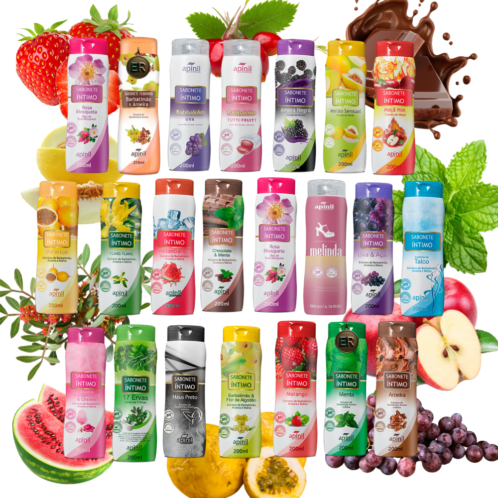 Kit com 15 sabonete intimo liquido feminino/masculino Apinil 200ml
