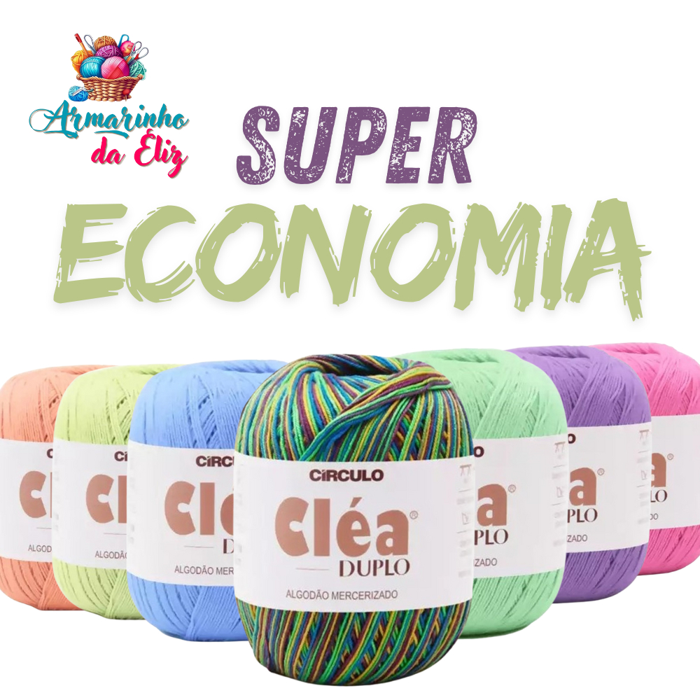 Linha Fio de Crochê Cléa Duplo Circulo 150G - 508m