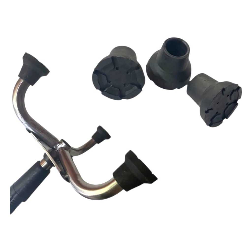 Ponteiras De Borracha Para Bengalas Antiderrapante Kit Com 3 unidades