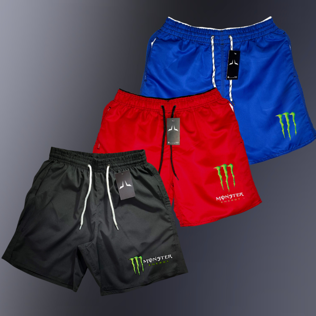Kit 3 Bermuda Short Masculino Academia Praia Tactel Treino Esportivo Futebol Corrida