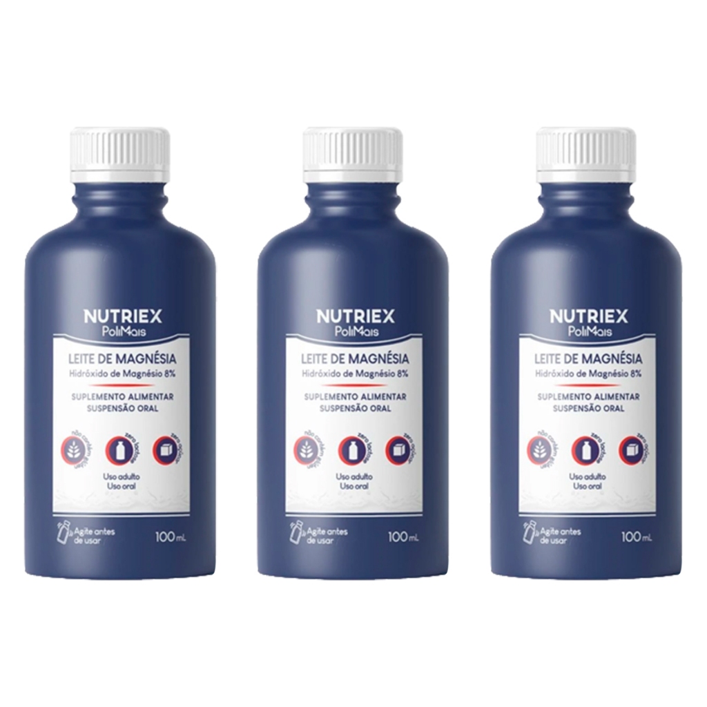 Kit 3 Leite de Magnésia Polimais Trad 100ml - Alívio Rápido e Seguro