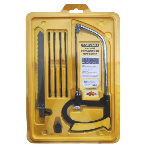 Kit 7 PEÇAS Arco De Serra Mini Serrote Para Vários Materiais Artesanato