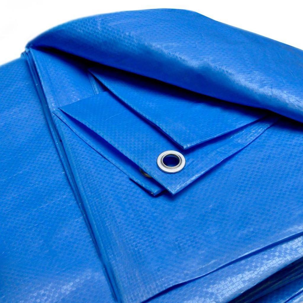 Lona Polietileno TNT Azul 5X4 m Reforçada Impermeável 70g/m²