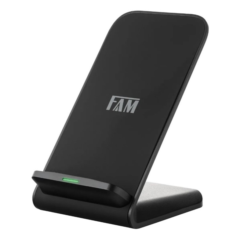 Carregador por Indução Rápido 15W FAM - Suporte Vertical para Celular