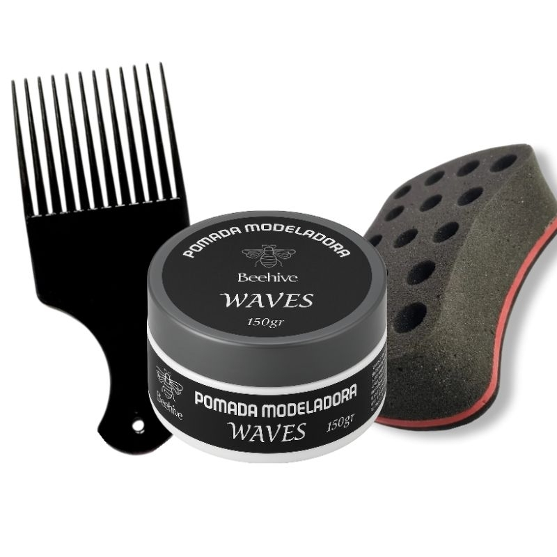 KIT AFRO ESPONJA E PENTE AFRO NUDRED
