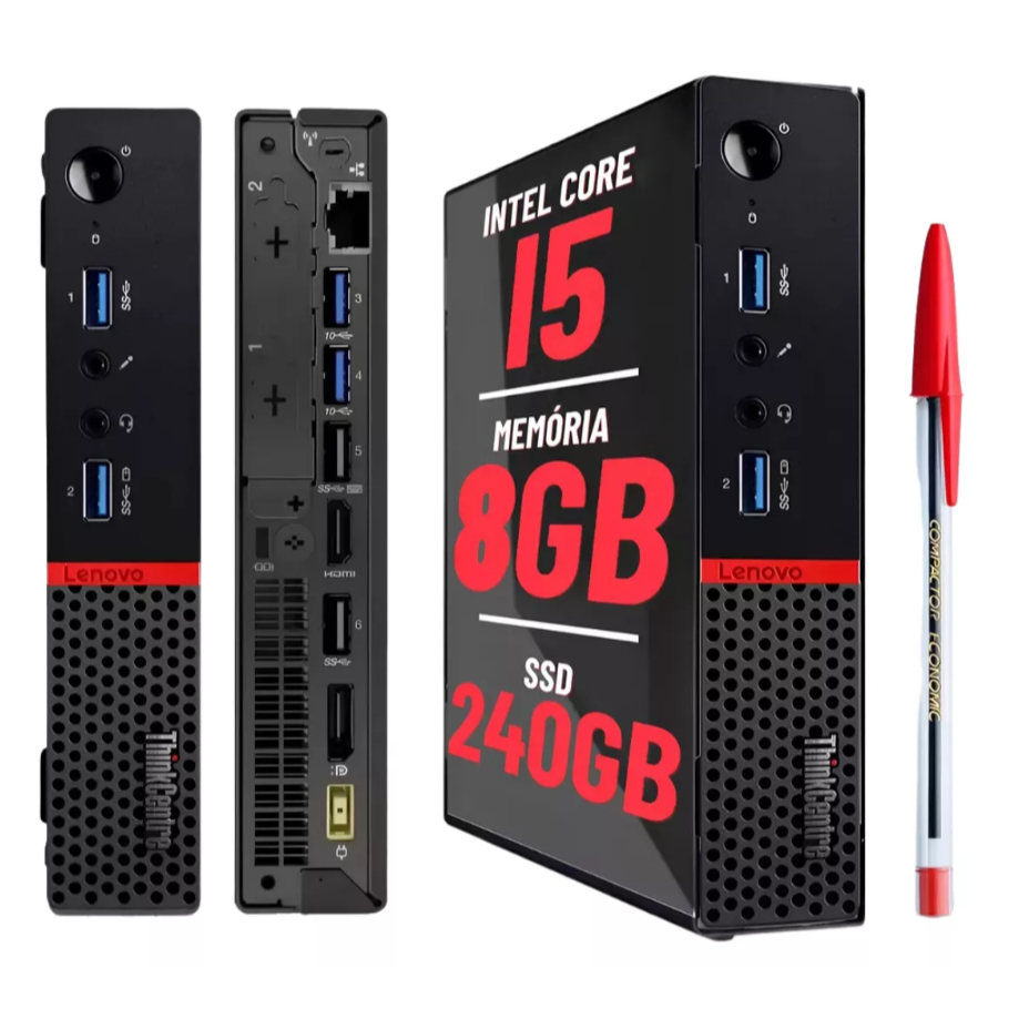 Mini Pc Lenovo M900 Core I5 6° Ger 8 Gb Ram Ssd 240gb Win10