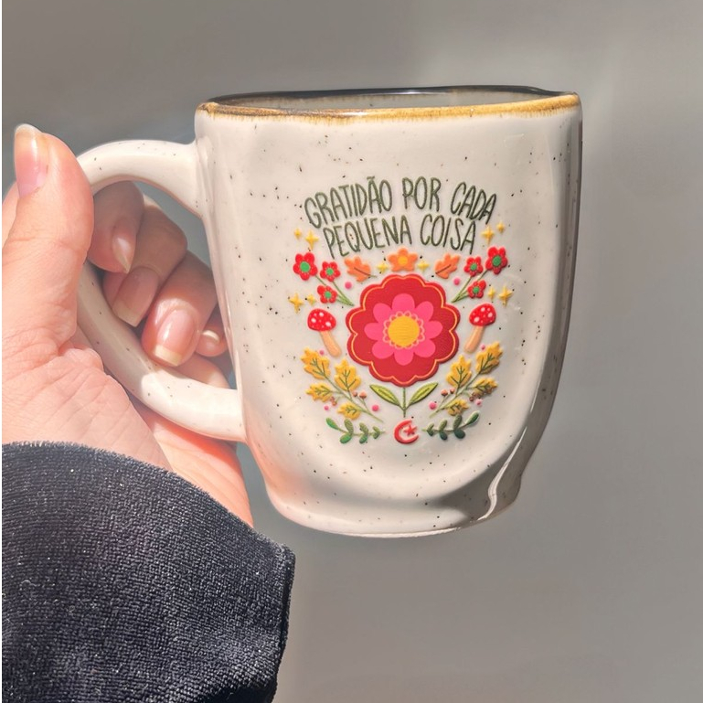 Caneca Hippie Névoa - Gratidão