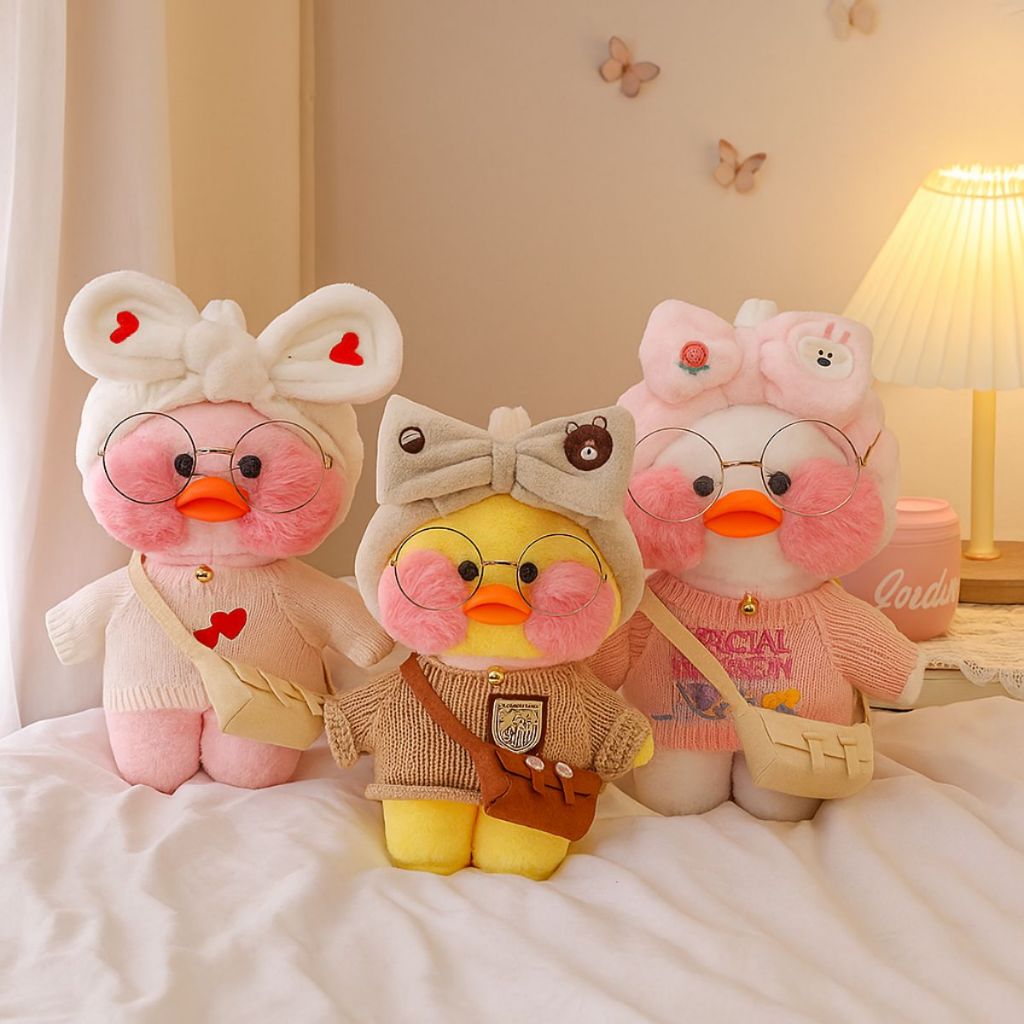 Brinquedo Pelúcia Paper Duck Pato LALAFANFAN Kawaii Tiktok Fofo Envio Nacional