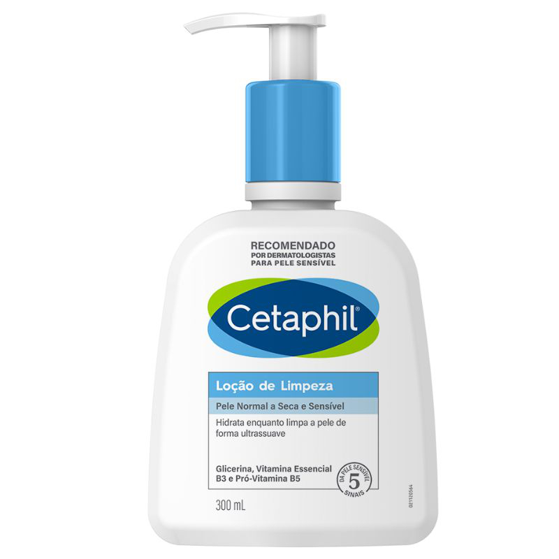 CETAPHIL LOCAO DE LIMPEZA FACIAL PELE SECA E SENSIVEL 300ML