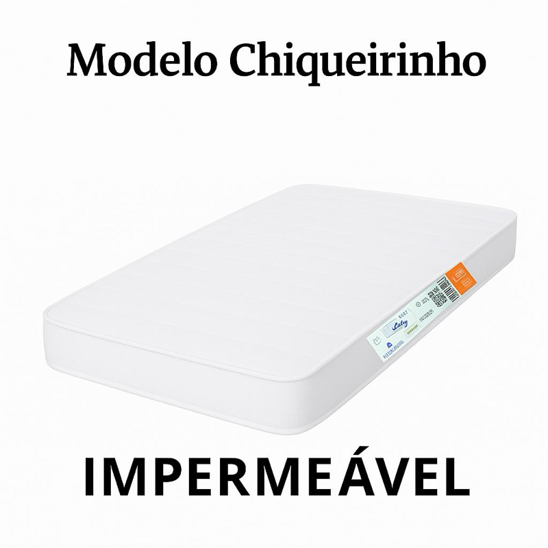 Colchão de Berço Chiqueirinho Moisés Desmontável 100x70x10cm Impermeável Espuma D18 Baby Moreira