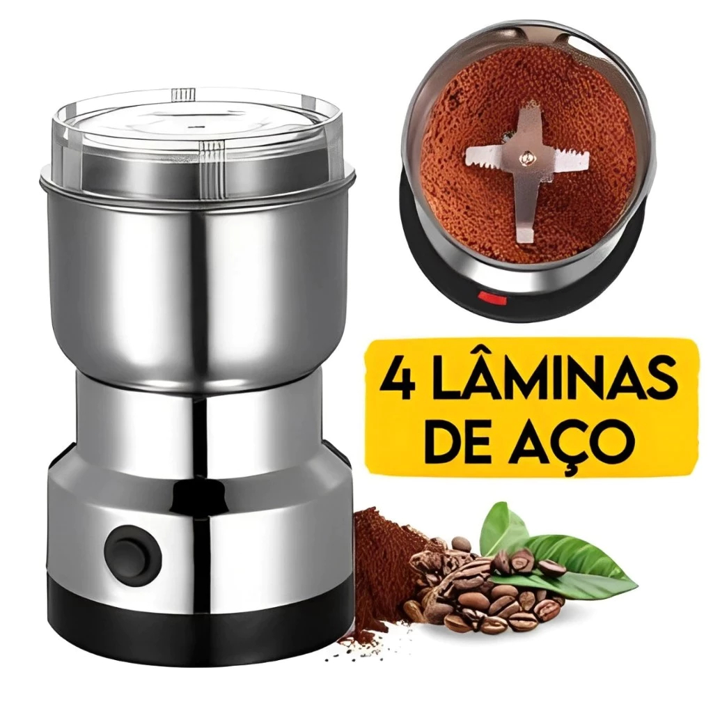 220V Moedor multifuncional de café e especiarias Moedor de aço inoxidável com 4 lâminas Máquina de molinho F5