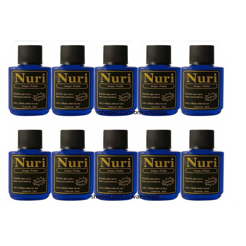 Limpa Prata Nuri 35ml Kit com 10 Unidades