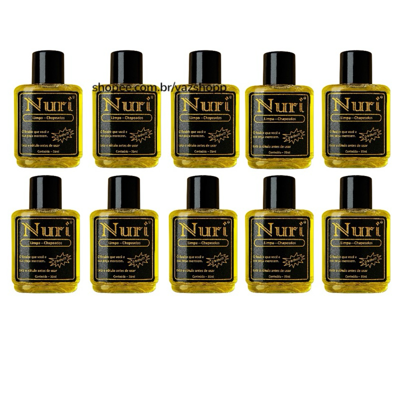 Limpa Folheados Chapeado Nuri 35ml Kit 10 Unidades