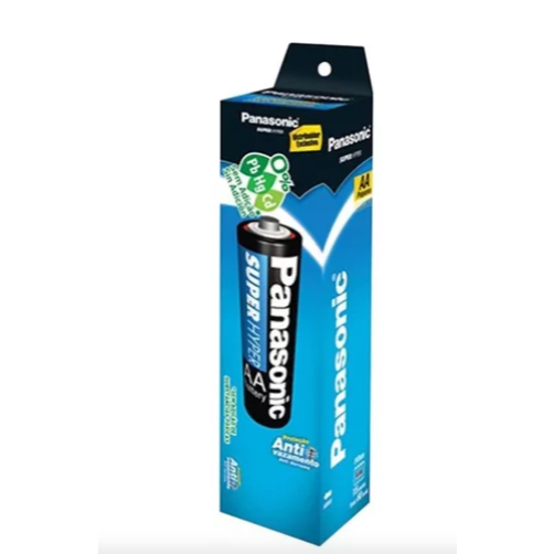 1,2,3 cx Pilha AA Panasonic Super Hyper UM-3SH Cilíndrica - cx de 52 unidades