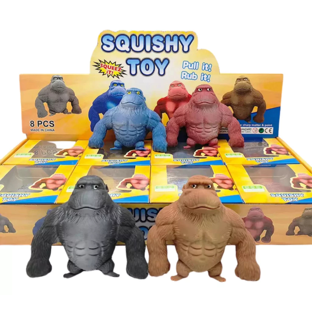 Brinquedo Boneco Macaco  Estica Esmaga