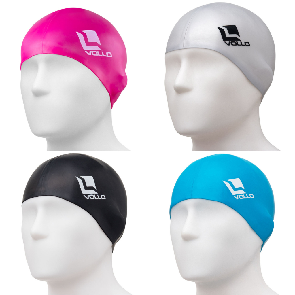 Touca Natação Silicone Adulto Vollo Piscina Mergulho