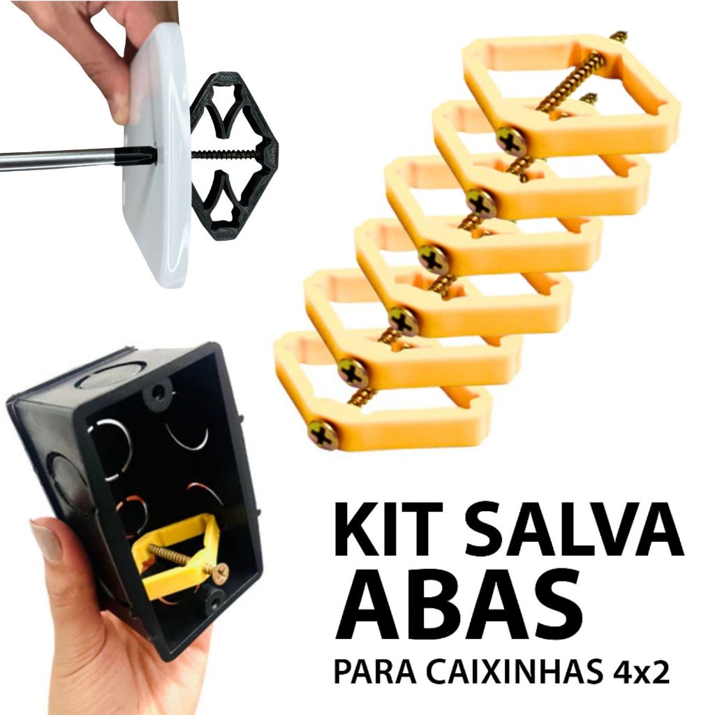 Reparo De Abas Caixinha De Luz 4x2 Salva Caixinha Recuperador De Caixa De Energia Elétrica Tomada