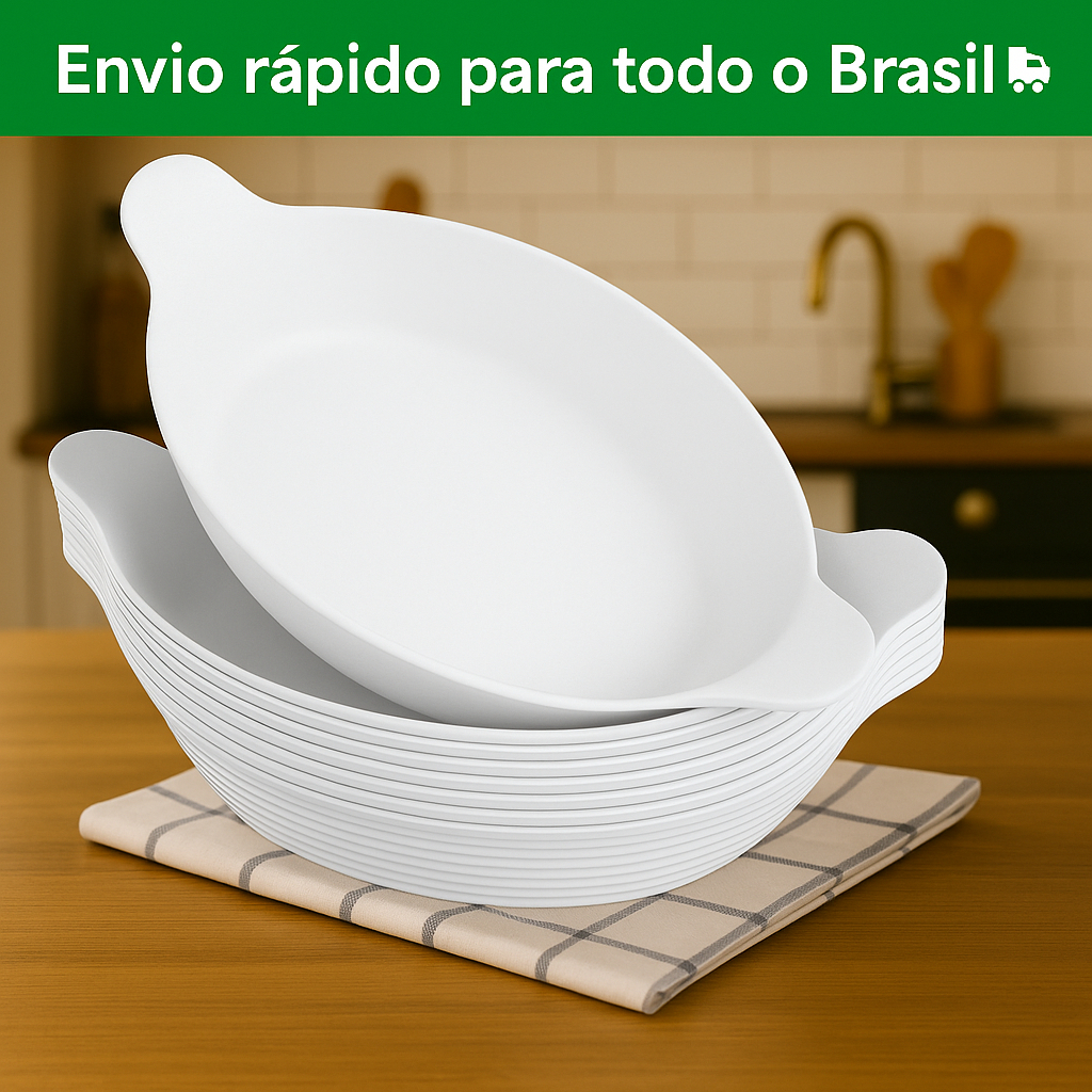 Kit 2 a 10 Petisqueira Barquinha Canoa Branca Churrasco Festa Frios Amendoim Caldos