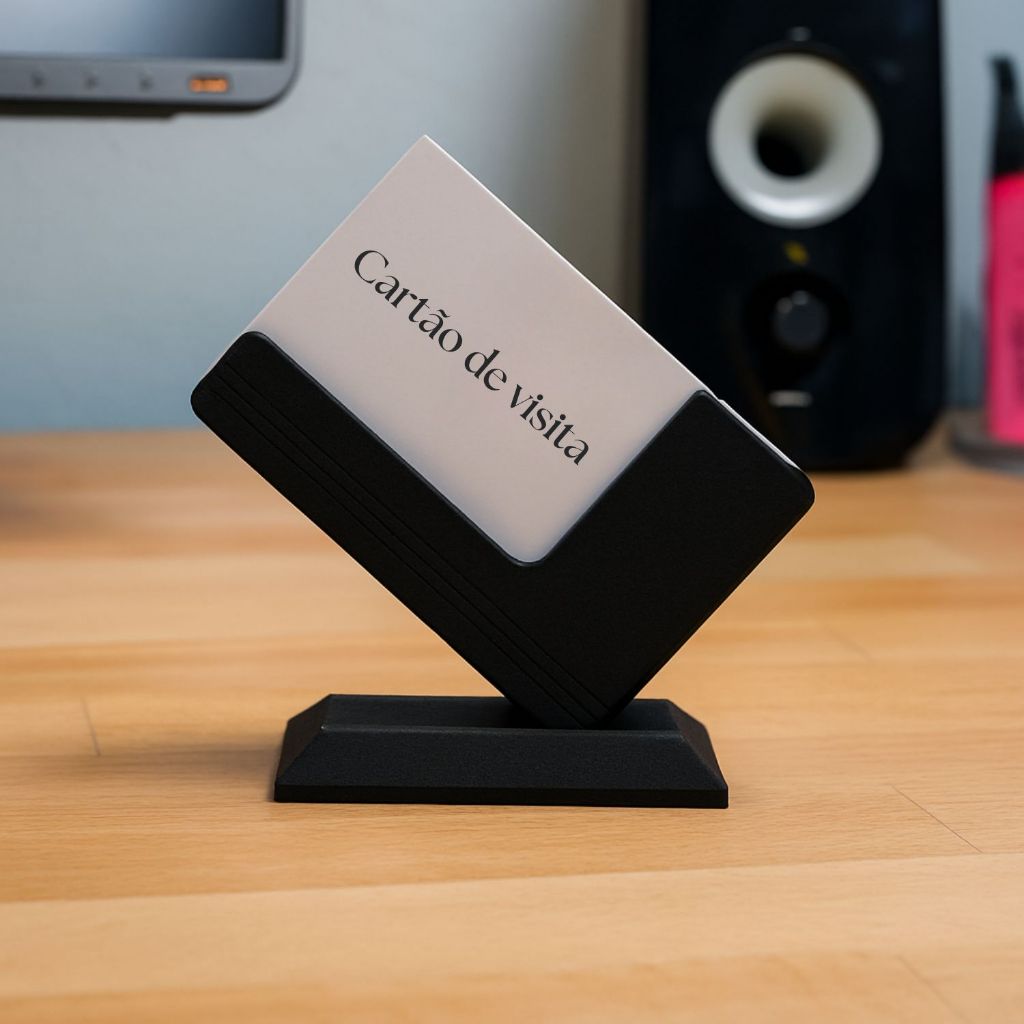Expositor Porta Cartão De Visita Suporte Display De Mesa Escritório Sala Loja