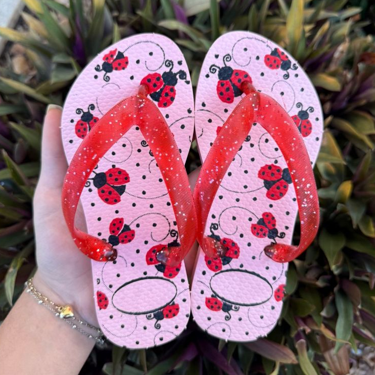 Chinelo Infantil Colorido Personagens Estampado Casual Verão Lançamento Unissex