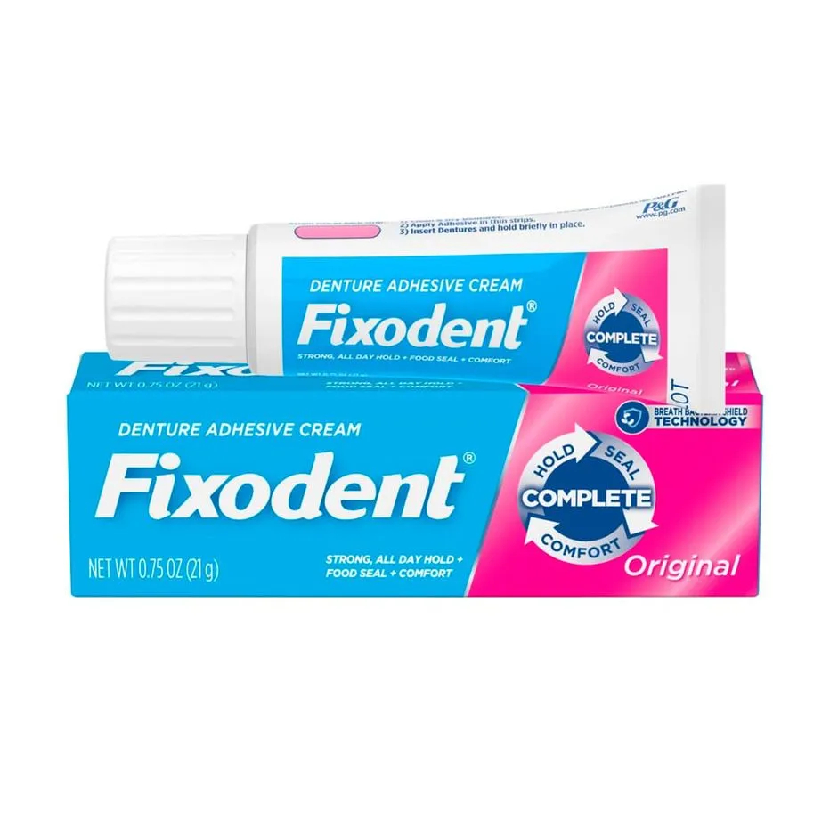 Fixodent Original 21gr - Fixo Tradicional Complete Adhesive Cream Denture N°1 Entre os Dentistas