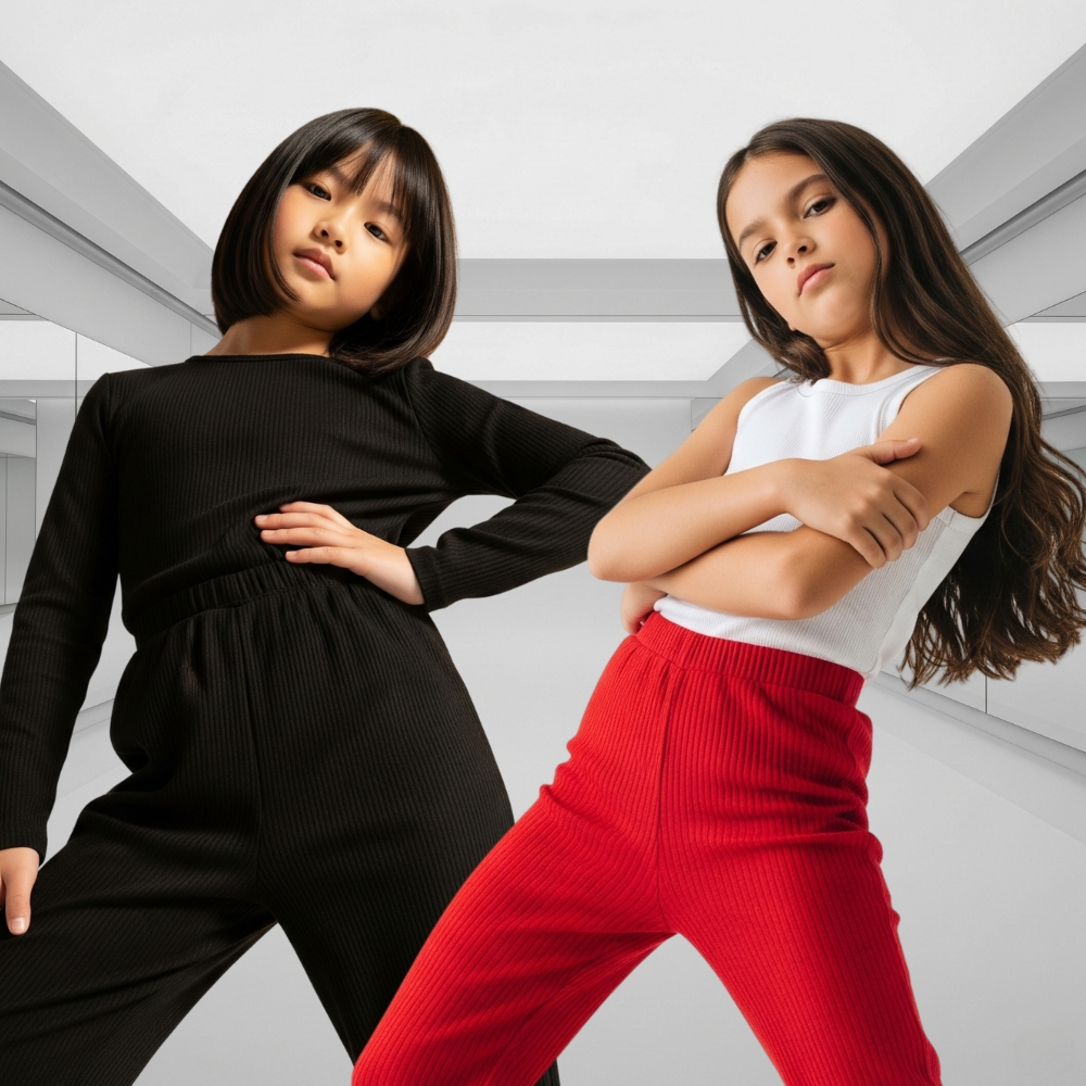 KIT 2 Calças Legging Ribana Infantil Feminina