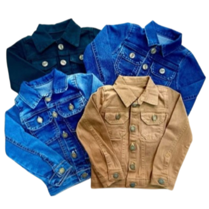 Jaqueta Jeans Infantil Menino Roupa Casual Inverno
