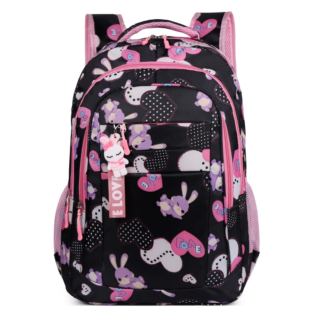 Mochila Infantil Escolar Colorida Desenho Animado Grande Resistente para Menino Menina Escola Passeio