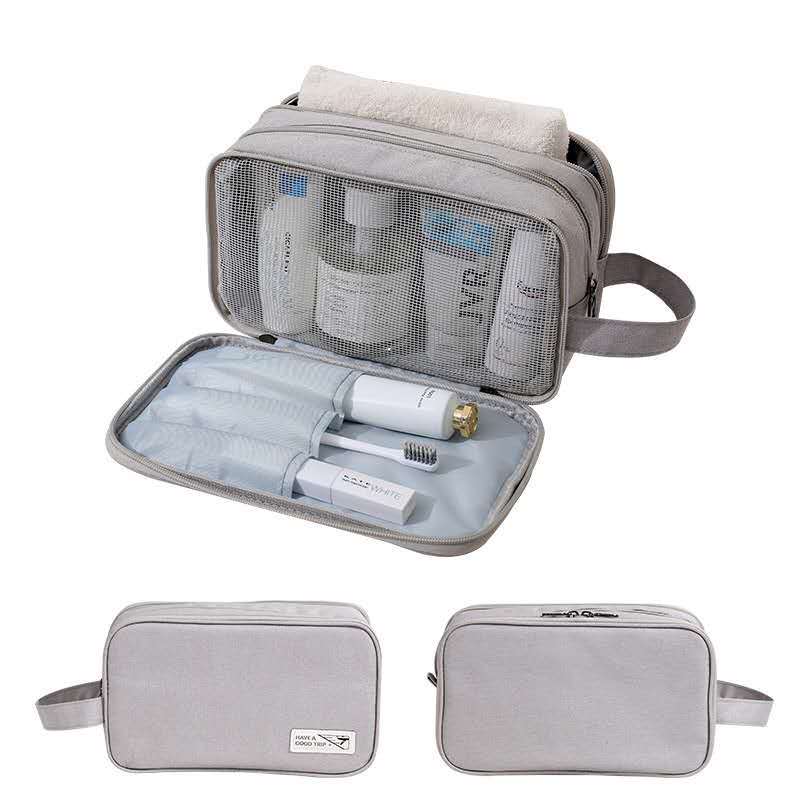Necessaire masculina de alta qualidade com separação entre seco e molhado