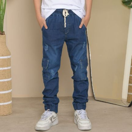 Calça Cargo Menino Infantil Juvenil Masculina Tendência 1 ao 16