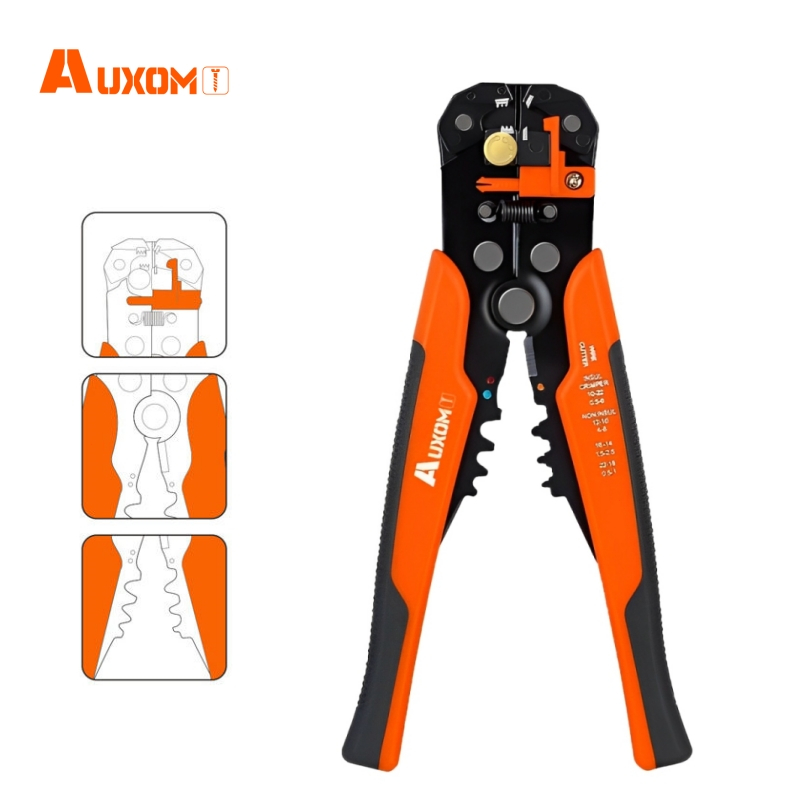 Alicate Automático Decapador Crimpador Eletricista Descacador Fios Decapador Fio Automático 5 Em 1-AUXOM Alicate